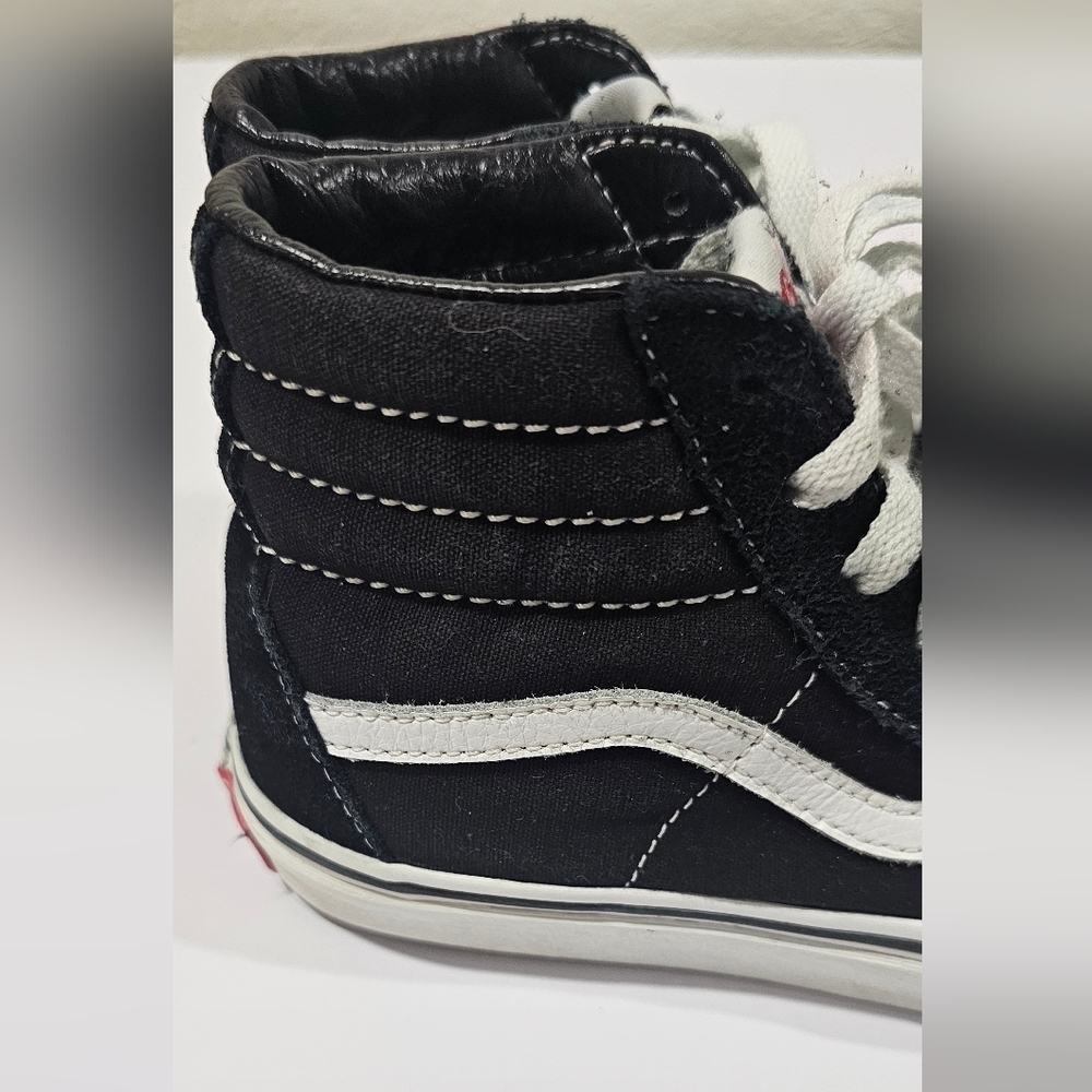 Vans High Top Black Suede Skater Little Kid Boy Girl Size 3 SK8-Hi - Picture 5 of 11